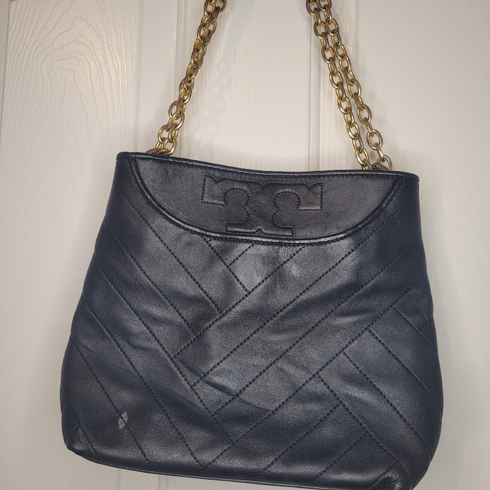 Tory Burch Alexa Flat Quilted Black